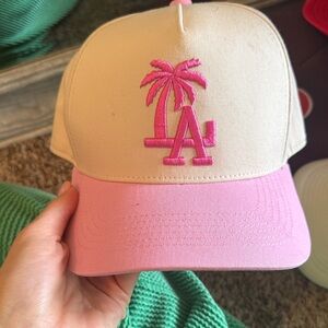 Pink and Cream Baseball Cap